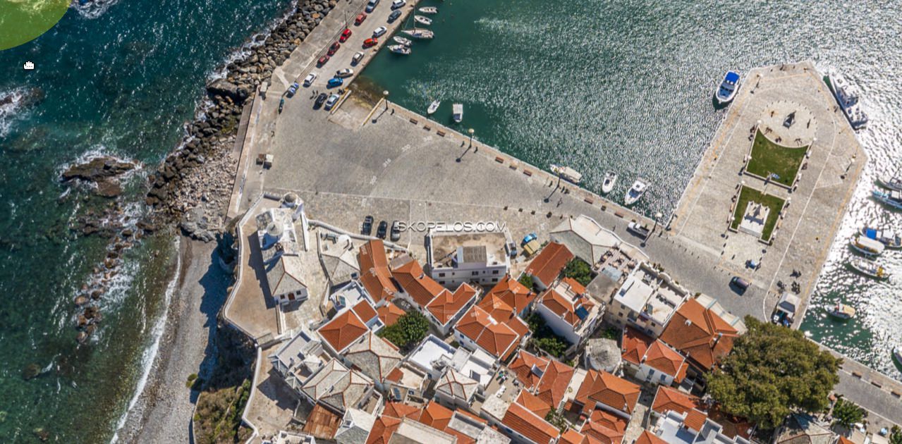 skopelos com chora town panoramic Skopelos Chora Town Panoramic Mamma Mia Island Best Greek Islands For Holidays