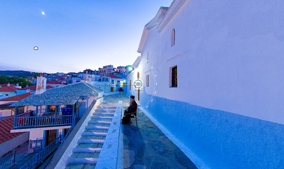 Skopelos Panagitsa Of Pirgos Church Priest Town