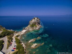 Skopelos Beaches Agios Ioannis Cave Aerial Photo