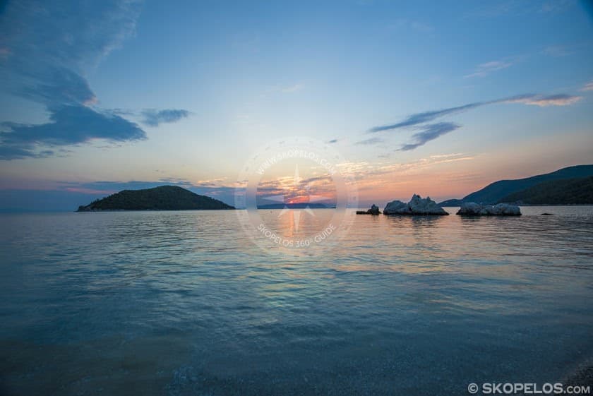 Skopelos Beaches Milia Sunset Photo
