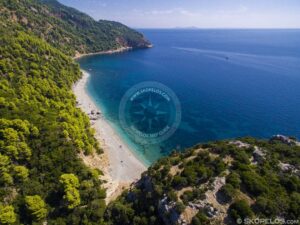 Skopelos Velanio Beach Aerial Photo