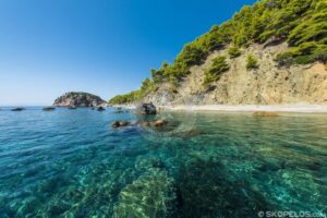 Skopelos Velanio Beach Seaview Aerial Photo