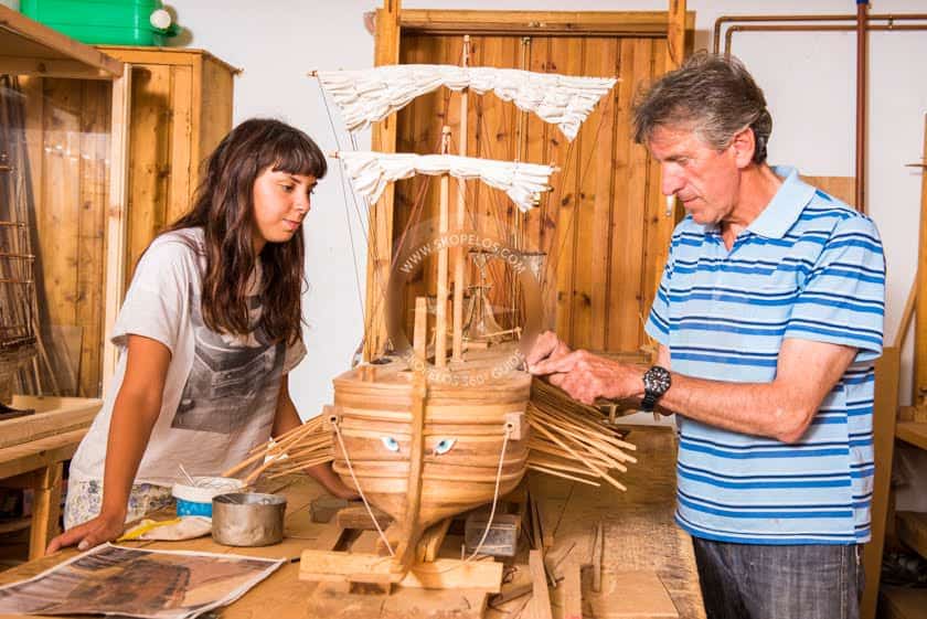 Skopelos Artists Boudalas Mpountalas Yannis Wood Microshipping Model Shipmaker 135