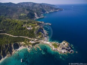 Skopelos Churches Agios Ioannis Aerial Photo Mamma Mia Church, Ai Giannis Kastri