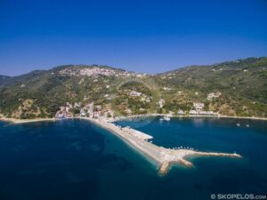 Skopelos Ports Glossa Loutraki Port Aerial Photo