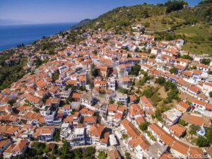 Skopelos Villages Glossa Village Aerial Photo
