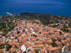 Skopelos Villages Glossa Village Aerial Photo