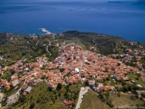 Skopelos Villages Glossa Village Aerial Photo