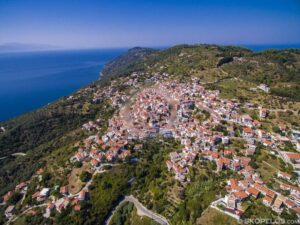 Skopelos Villages Glossa Village Aerial Photo
