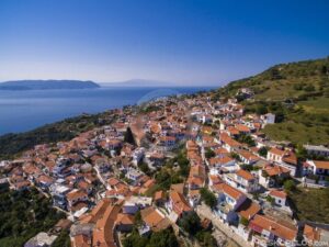 Skopelos Villages Glossa Village Aerial Photo