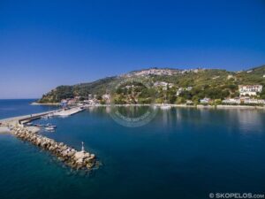 Skopelos Ports Glossa Loutraki Port Aerial Photo