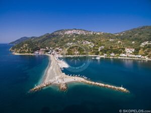Skopelos Ports Glossa Loutraki Port Aerial Photo
