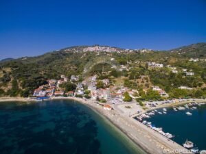 Skopelos Ports Glossa Loutraki Port Aerial Photo