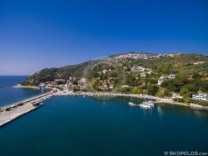 Skopelos Ports Glossa Loutraki Port Aerial Photo