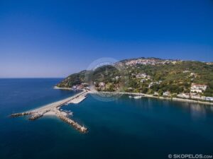 Skopelos Ports Glossa Loutraki Port Aerial Photo