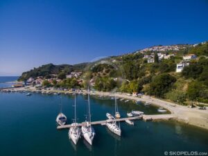 Skopelos Ports Glossa Loutraki Port Aerial Photo