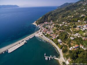 Skopelos Ports Glossa Loutraki Port Aerial Photo