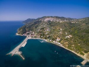 Skopelos Ports Glossa Loutraki Port Aerial Photo