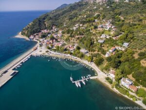 Skopelos Ports Glossa Loutraki Port Aerial Photo