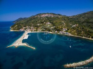 Skopelos Ports Glossa Loutraki Port Aerial Photo