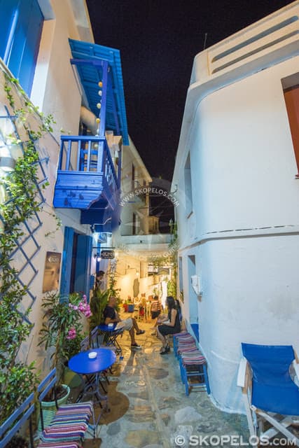 Skopelos Town Shopping Walk Night 10