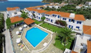 Skopelos Sunrise Village Hotel, Hotels Sunrise Village, Accommodation, Chora, Town, Port, Sporades, Greece
